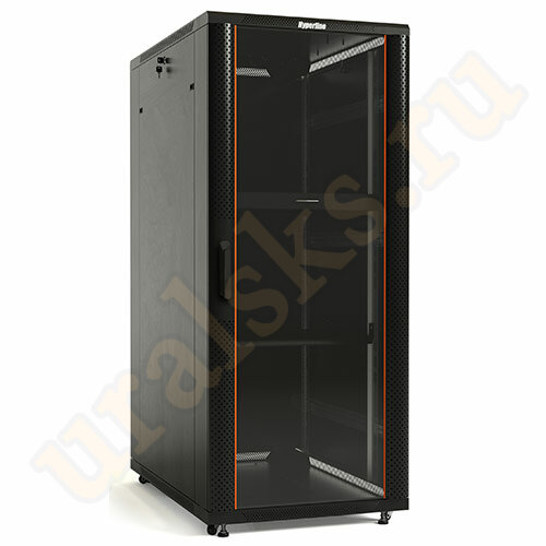 Шкаф TTB-2261-AS-RAL9004 напольный 19", 22U, 1166x600х1000 мм (ВхШхГ), стеклянная дверь Hyperline